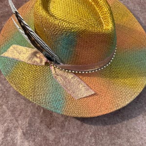 Hand Painted Summer Fedora - Etsy display picture 2