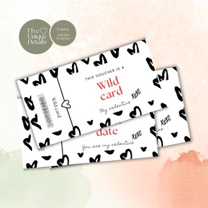Plantilla de cupón de amor / Cupones de amor de aniversario fáciles de editar e imprimir. Cupones personalizables: regalos únicos y personalizados.