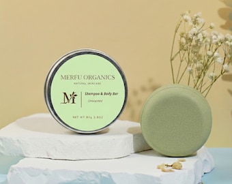 Unscented 2-in-1 Shampoo & Body Bar (Travel + Umrah Friendly)
