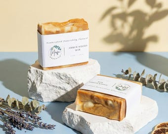 Natural Soap Amber Woods Bar |handmade soap