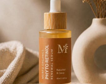 Natural Face Serum Sensitive Skin | Bakuchiol Phyto Retinol Alternative | Anti-Aging Botanical Serum | Fragrance Free | Plant Based