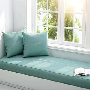 Sunbrella Valor Collection  4&quot; Custom Window Seat Cushion - Made to Order- Bench Cushion - Bay Window Cushion - Indoor & Out Cushions