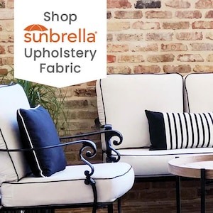 Luxury Sunbrella Plains 3&quot; Custom Size Window Seat Cushion - Made to Order- Bench Cushion - Bay Window Cushion - Indoor & Outdoor Cushions
