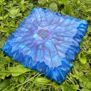 Handmade Resin Coaster Set with Flowers Pattern