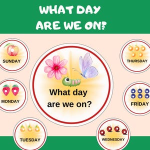 Days of the Week Printable, Learning the Seven Days of the Week, Classroom Days of the Week Decor, School Wall Decorations, Daycare Learning