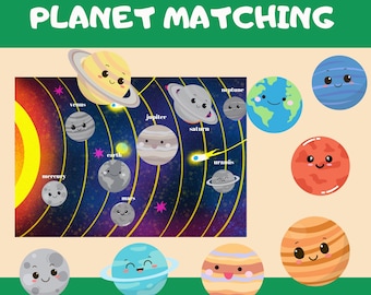 Planets and dwarf planets matching activity montessori dwarf planets toy kids planets solar system planets matching dwarf planets matching