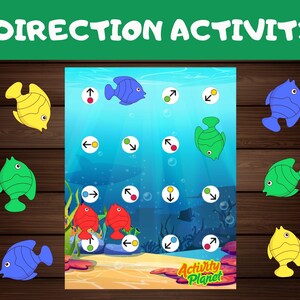 Färgkodning av pilar, riktningsaktivitet, utskrivbar kul för finmotorik, förskoleaktiviteter, hemundervisning, utskrivbar PDF