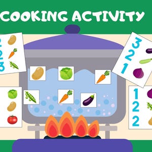 As crianças podem cozinhar, jogo educativo de culinária com cartões de ingredientes, imprimíveis para educação domiciliar, planejamento de refeições, receitas, para crianças, imprimível, receita