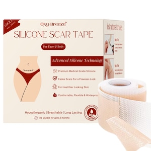 Silicone Scar Sheets Patch - Medical Grade Scar Tape for Wrinkle, C-Section, Keloid, Surgery, Acne, & Stretch Marks