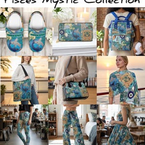 Pisces Zodiac Tote Bag Mystic Astrology Celestial Aesthetic Canvas Tote Zodiac Bag Pisces Gift image 9