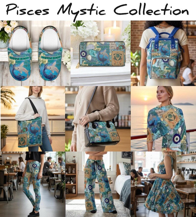 Pisces Zodiac Tote Bag Mystic Astrology Celestial Aesthetic Canvas Tote Zodiac Bag Pisces Gift image 9