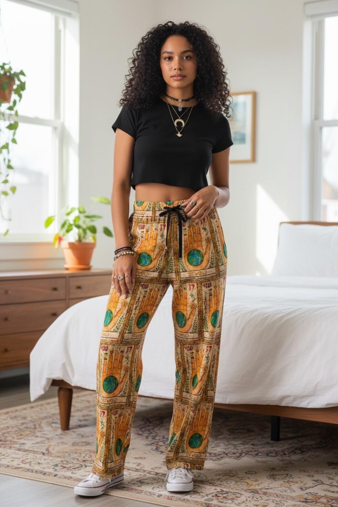 Tarot Card Lounge Pants for Women – Mystical Pajamas With Major Arcana ...