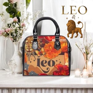 Leo Zodiac Purse, Celestial Astrology Handbag, Cosmic Horoscope Shoulder Bag, Witchy Zodiac Bag