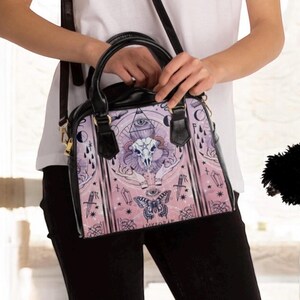 Sac à main sac à main sorcière, sac gothique céleste, sacoche crâne de phase de lune occulte, esthétique Witchcore, cadeau universitaire sombre pour elle
