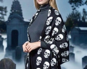 小物 yxngbratz Thorn Skull Scarf Skull Scarf – Gothic Punk Fashion Accessory. Grey. Lightweight - Etsy