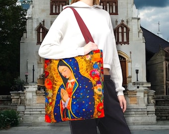Livfull Vår Fru av Guadalupe-väska | Religiös axelväska, bärväska för alla typer av affärer för Tilma-andakt