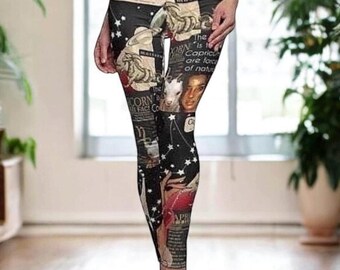 Leggings Capricornio, pantalones de yoga del zodíaco, ropa deportiva astrológica, mallas con estampado de estrellas celestiales, leggings de fitness con horóscopo de bruja