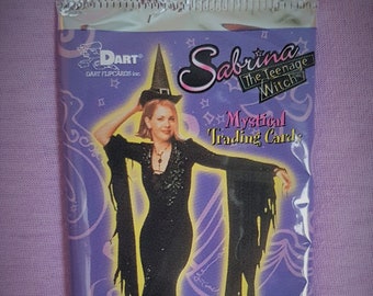 Sabrina The Teenage Witch Trading Card Pack - Vintage Sealed Pack of 6 Collectible Trading Cards from 1999