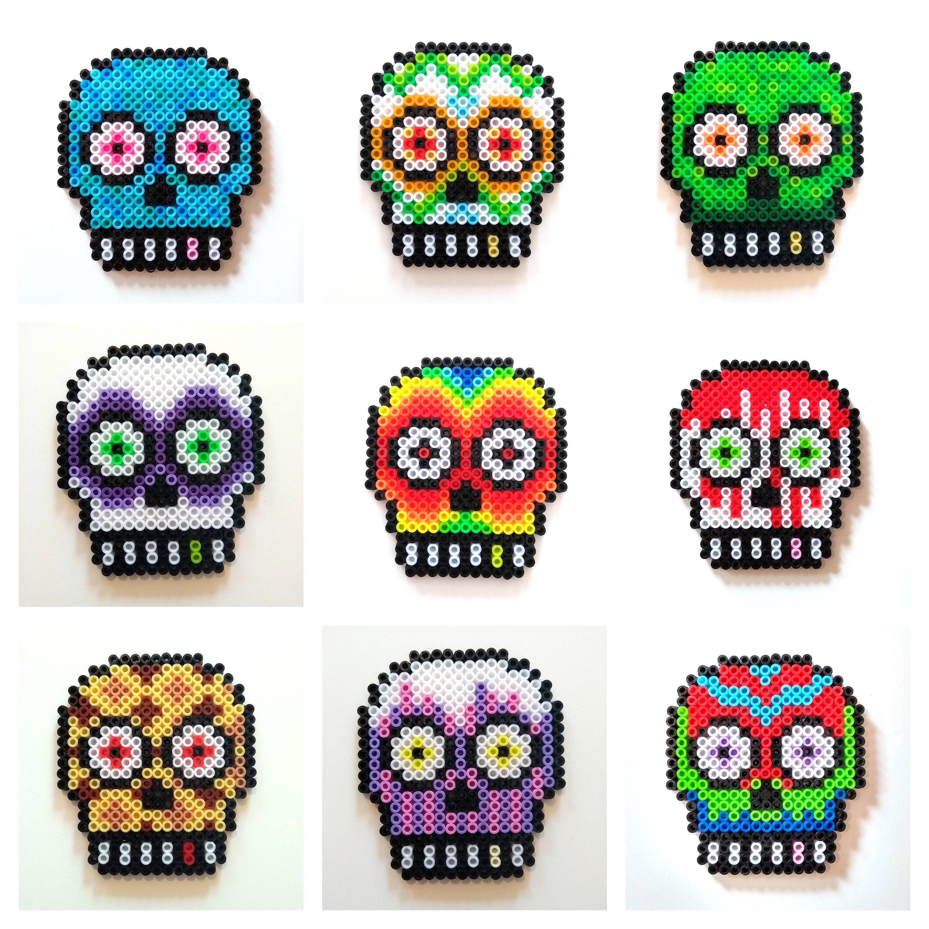 Sugar Skull Pixel Bead Coaster Flat Perler Hama Bead Colourful Skull  Decoration Unique, One of A Kind Choose Your Favourite - Etsy UK