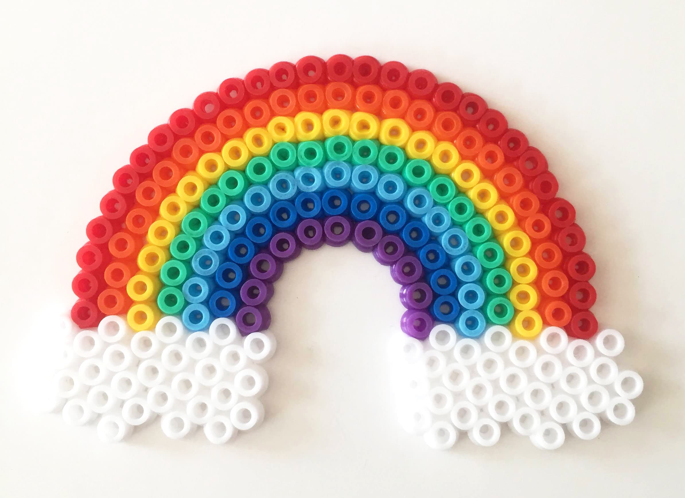 Rainbow Pixel Bead Flat Perler Hama Bead Colourful Rainbow and