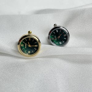 Ring Watch Finger Watch,Women's Analogue Quartz Stainless Steel Adjustable Ring Watch,Finger Ring Watch Ring with Green,Graduation Gift