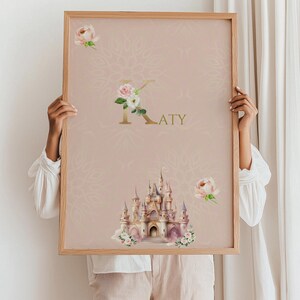 Impressão de nome inicial personalizado, decoração de parede com nome personalizado, arte de parede digital para impressão, pôster de nome, decoração de parede de quarto infantil, arte de berçário