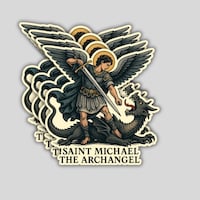 Saint Michael the Archangel Defeats the Evil, Bubble-free Stickers - Etsy