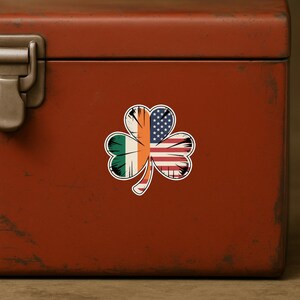 4PCS Irish American Shamrock Stickers – Ireland Clover Vinyl Decals – Patriotic Irish Pride Waterproof Stickers for Car, Truck, Laptop image 7