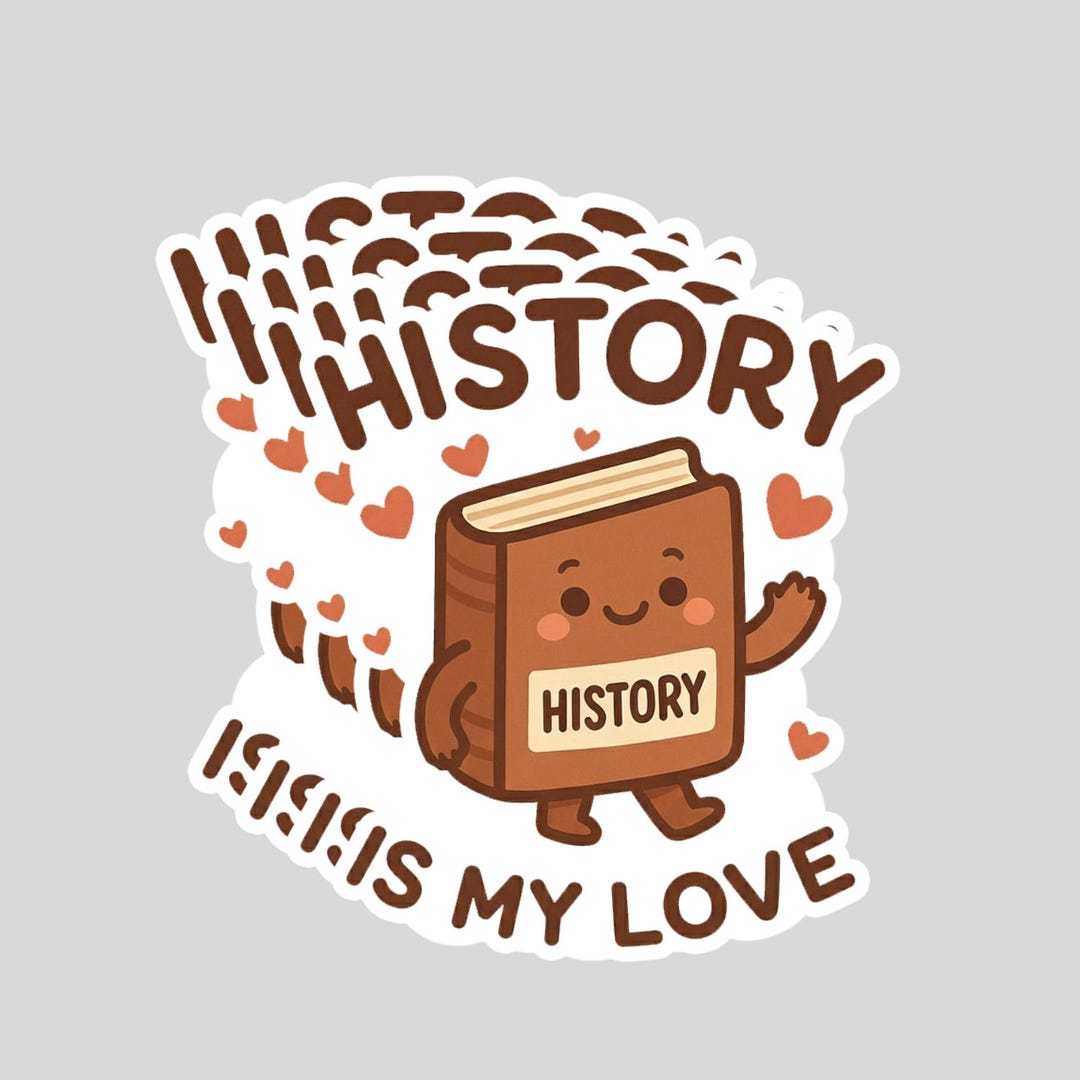4PCS “history is My Love” Stickers – Cute Chibi Style History Humor Vinyl Decal Gift Set - Etsy