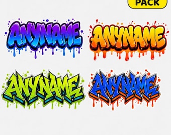 Custom Graffiti Name Stickers, Personalized Street Art Vinyl Decals for Kids Teens, Waterproof Laptop Water Bottle Sticker