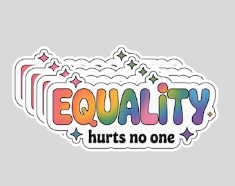 4PCS “Equality Hurts No One” Stickers – Human Rights & Inclusion Vinyl Decal Gift Set