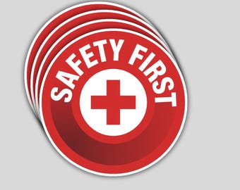"Safety Protects People" Hard Hat Decal Sticker - Vinyl Label For Helmets (H162)