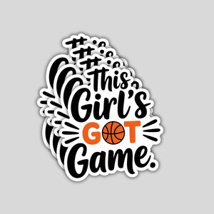 Basketball Stickers – 100% Vinyl, Waterproof Decals For Water Bottles, Laptops, Walls & More – Perfect Basketball Gifts