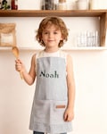 Custom Embroidered Apron for Kids – Personalized Art Apron for School Crafts, Painting, or DIY Activities, Easy Clean Gift Idea