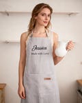 Personalized Holiday Apron – Custom Embroidered Apron for Christmas Baking or Holiday Cooking, Thoughtful Gift for Family or Friends