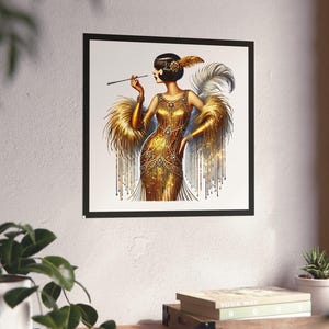 Gatsby Style Art Deco Poster: Elegant Roaring 20s Home Decor