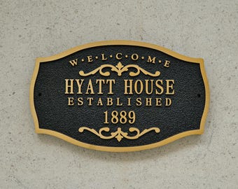 Handgefertigte Metall-Adressschilder, Gatewood Hausschilder, Hausnummern, personalisierte Beschilderung