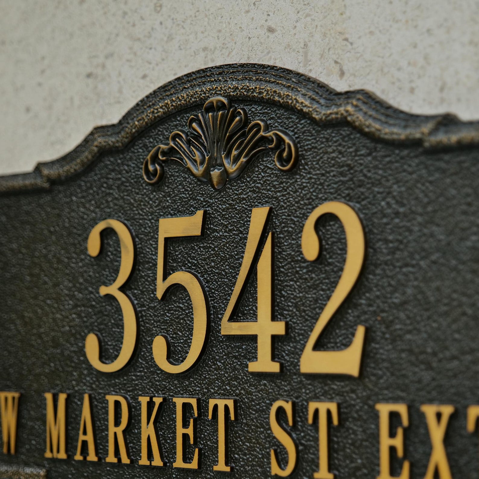 Custom Cast Metal Address Plaques, Handmade Signage, Elegant Black ...