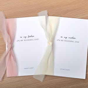 "Personalisierte ""Für meine"" Hochzeitstagskarten Für meine Mutter meinem Vater meinen Schwiegereltern meiner Brautjungfer selbstgemachte Hochzeitstagskarte für meine Mutter bei der Hochzeit."