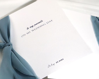 Vow Cards Personalized &quot;To My&quot; Wedding Day Cards To My Mother To My Father To My In-Laws To My Bridesmaid Wedding Day Card with Ribbon