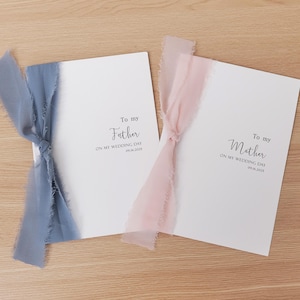 Benutzerdefinierte Hochzeitsgelübde Karte für meinen Bräutigam Karte Hochzeitstag-Karte mit Band für meine Mutter für meinen Vater an meine Brautjungfer auf meinen Hochzeitskarten