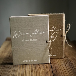 Libro de cartas personalizadas para la novia, obsequio para despedida de soltera, recuerdo de boda personalizado, álbum de recuerdos de despedida de soltera