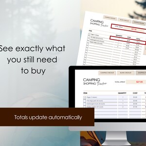 Camping Planner PDF: Fillable Checklist, Menu, Budget Tracker (Printable Format) image 6