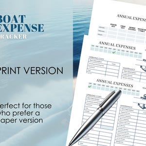 Boat Expense Tracker PDF: Fillable, Printable, Auto-calculating - Etsy