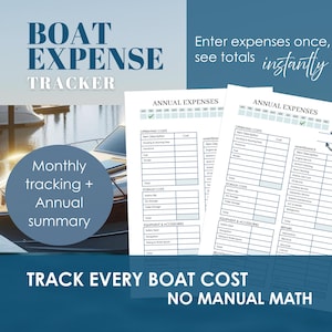 Boat Expense Tracker PDF: Fillable, Printable, Auto-Calculating