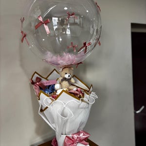 Birth bouquet for girl + personalized bubble