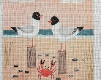 Seagulls, VS Designs, 18 mesh, design size 9x10in