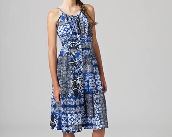 white button sundress