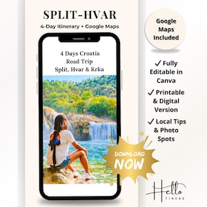 Split, Hvar & Krka 4-Day Travel Itinerary – Croatia Road Trip Planner with Google Maps, Island Hopping, National Park and Hidden Gems