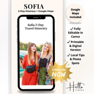 Sofia 2-Day Travel Itinerary Printable – Bulgaria City Guide with Google Maps, Cultural Highlights, Hidden Gems, Food Spots and Local Tips